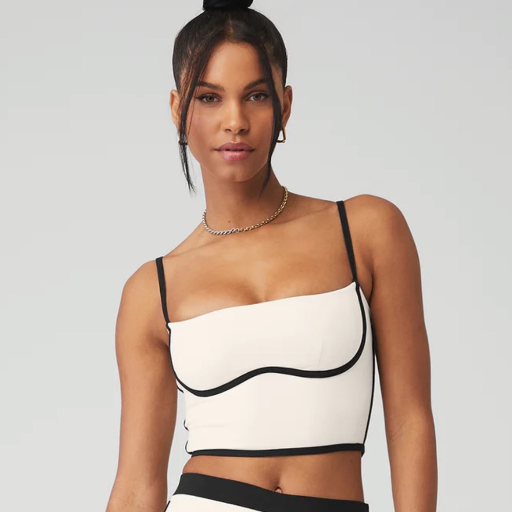 ALO Yoga Black and White Crop Top